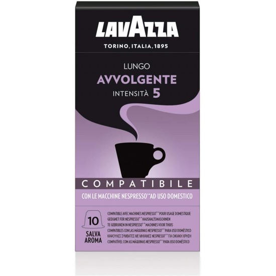 Lungo Avvolgente - Pack x10 capsulas Lavazza Nespresso – Capsulandia